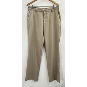 Adidas Golf Mens 34x33 Beige Tan Climalite Lightweight Performance Stretch Pants